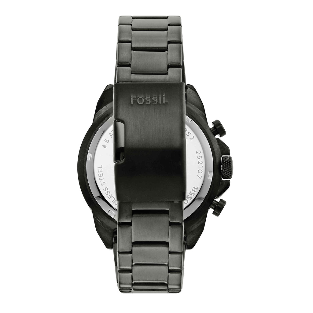 Fossil Men's Bronson Quartz Stainless Steel Chronograph Watch, Color: Smoke (Model: FS5852)