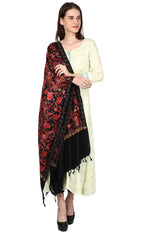 Weavers Villa WomenS Kashmiri Aari Embroided Floral Cashmilon Stoles, Shawls, Wraps, 70Cm X 200Cm