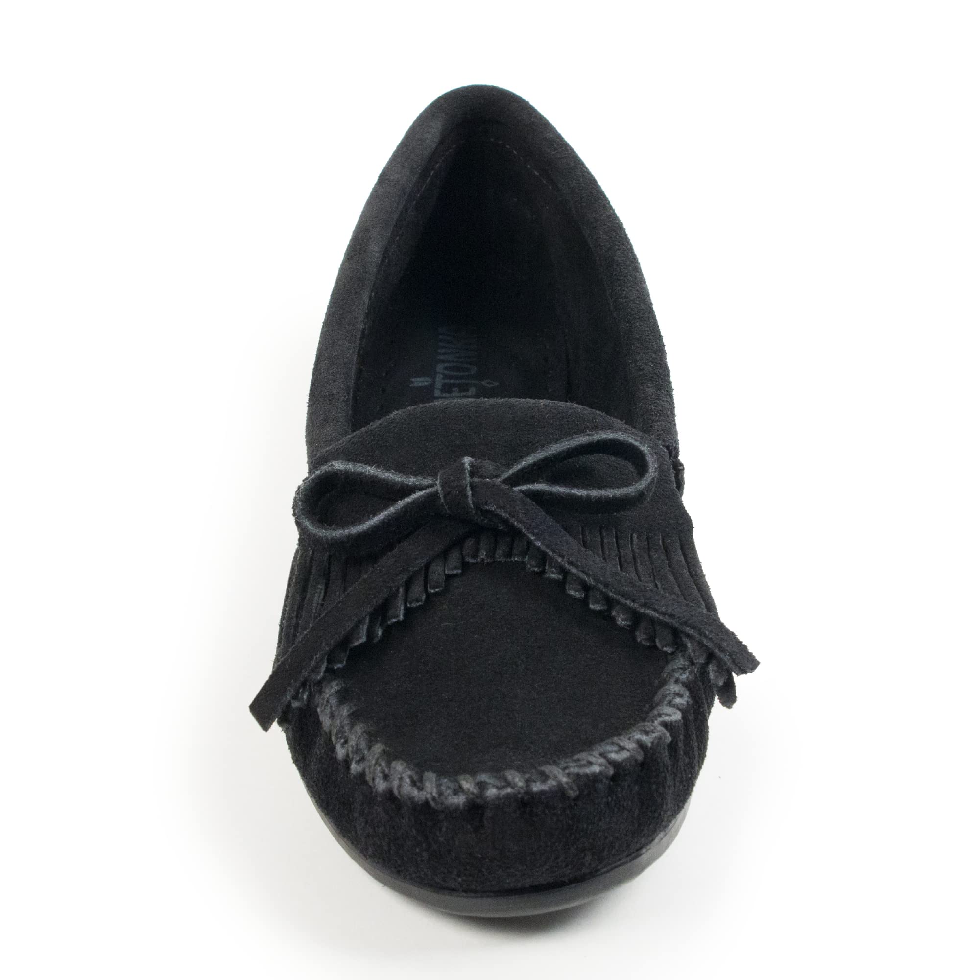 Minnetonka Women's Kilty Hardsole Moccasins 10 M Black