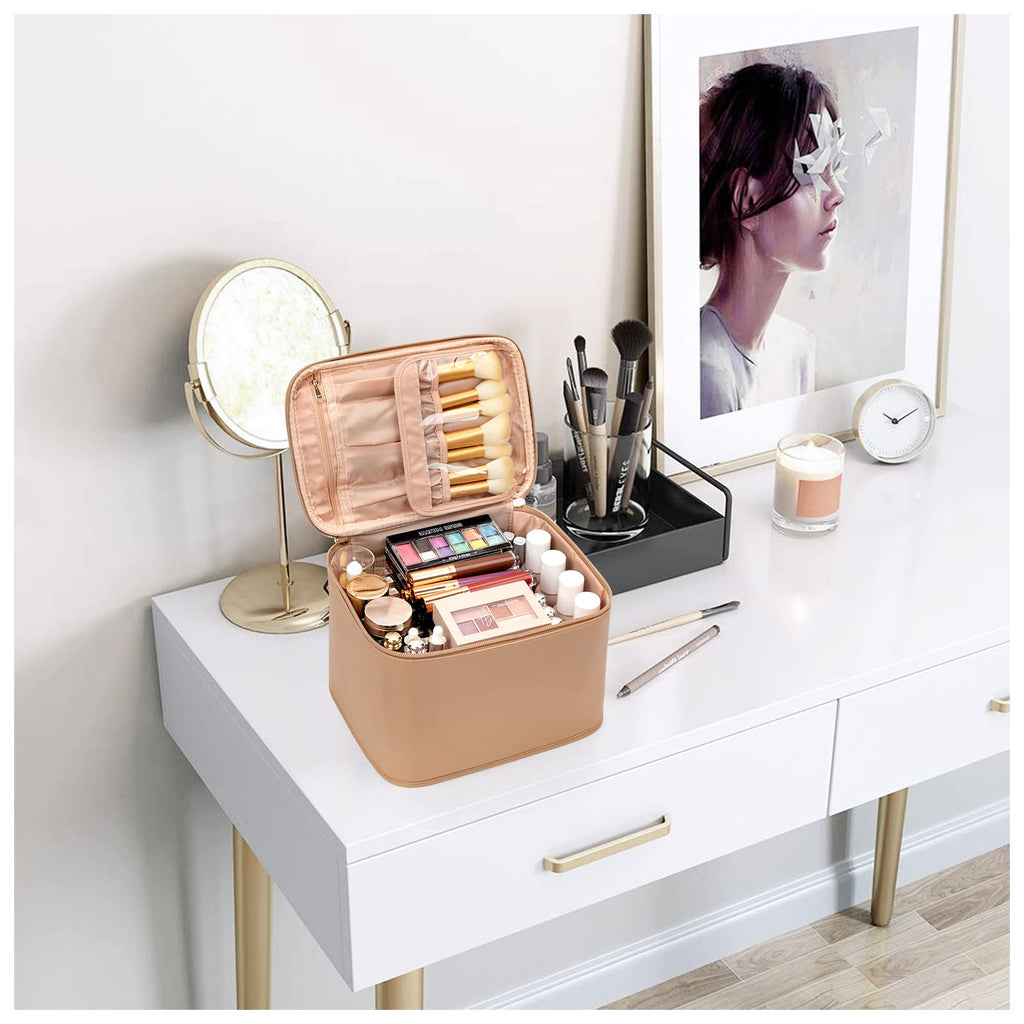 OCHEAL Makeup Bag,Large Travel Makeup Bag Organizer Cosmetic Bags for Women Washable Make Up Bag Makeup Organizer Case with Divi