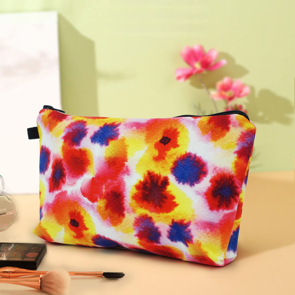 Cosmetic Bags for Women Small Tie Dye Makeup Bag for Purse Travel Toiletry Bag Accessories Organizer Zipper Pouch Gift Idea