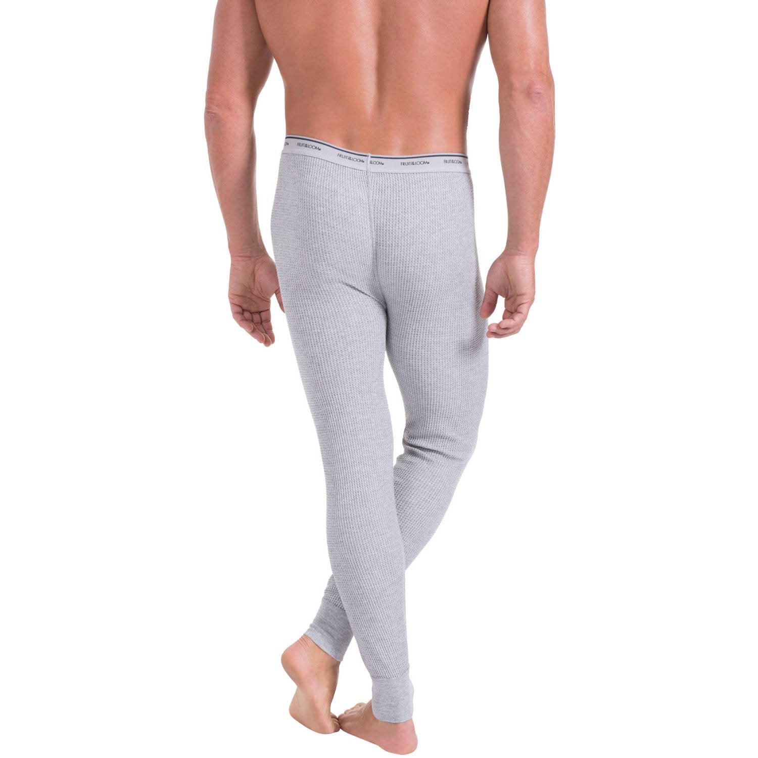 Fruit of the Loom Men's Classic Midweight Waffle Thermal Underwear Bottoms (1-Pack), Light Grey Heather, XX-Large