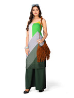 Womanista Women'S Polyester Geometric Regular Kurta (Kur505_Multicolor_S)