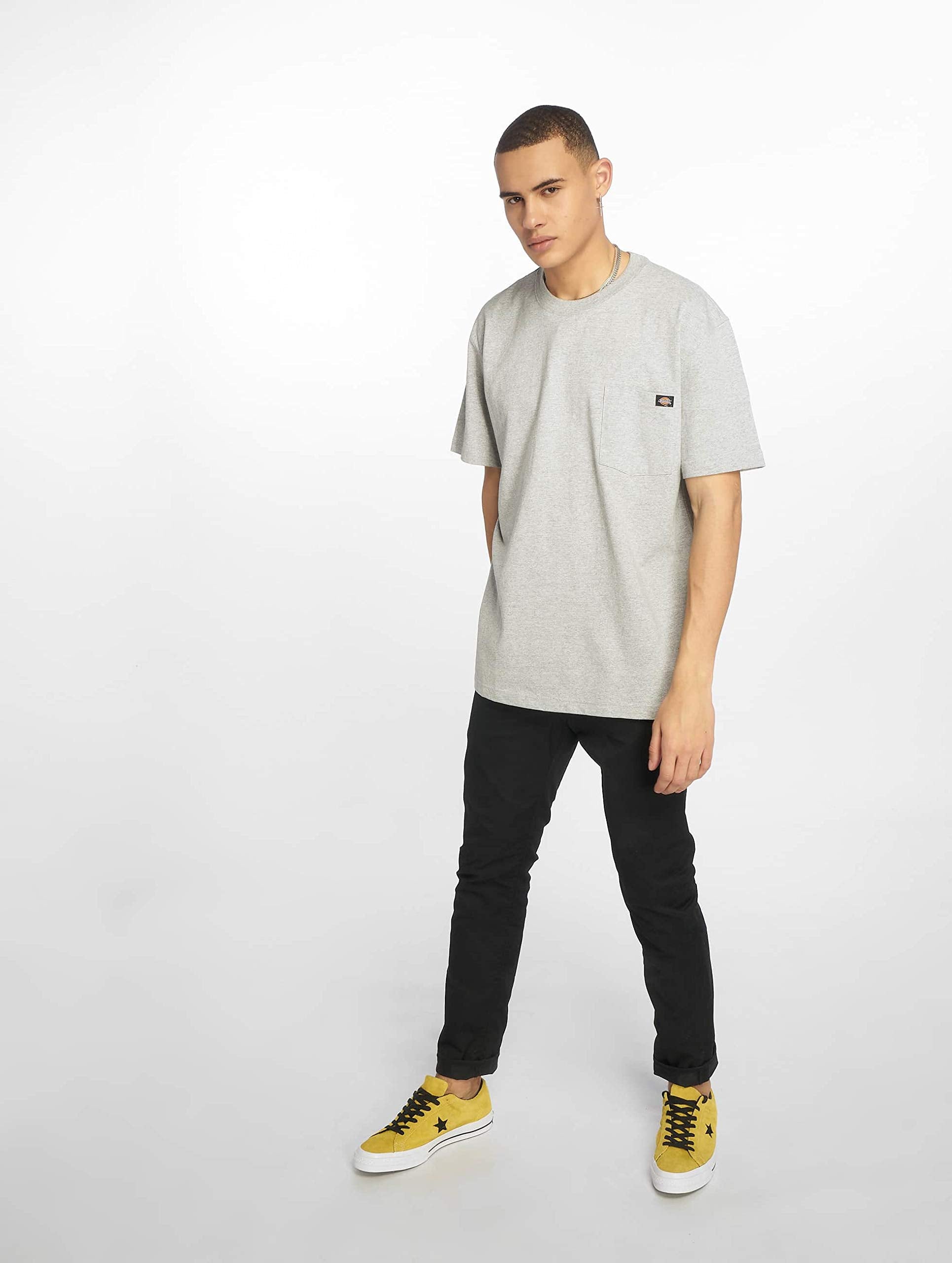 Dickie's Men's Heavyweight Crew Neck Short Sleeve Tee Big-tall,Heather Gray,X-Large Tall