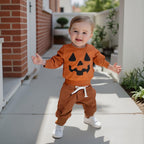 LIOMENGZI Infant Baby Boy Halloween Pants Outfits Long Sleeve Shirts Pumpkin Sweatshirt Pants Infant Boys Fall Winter Clothes Se