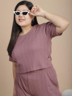 Rigo Plus Size Co-Ord Set For Women | Round Neck, Slim Fit Tracksuit Co-Ords Set For Women | Stylish Dresses For Women | Casual
