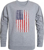 GraphicCrewneck,Distressed Flag, HGY, L