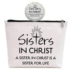 Christian Makeup Bag , Christian Gifts for Women Faith Religious Gifts for Sister in Christ, Best Friendship Birthday Gift for F