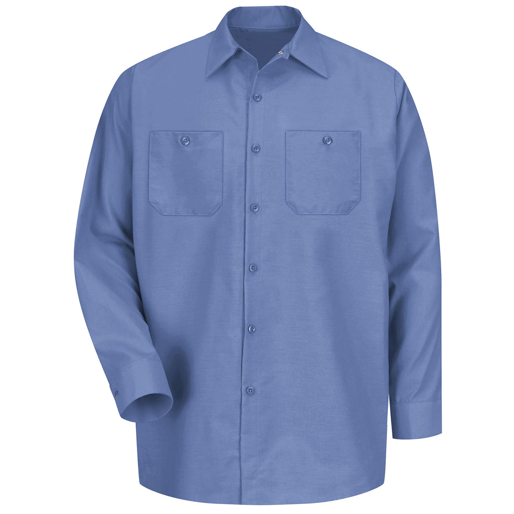 Red Kap Mens Industrial Work Shirt, Regular Fit, Long Sleeve, Petrol Blue, 4X-Large
