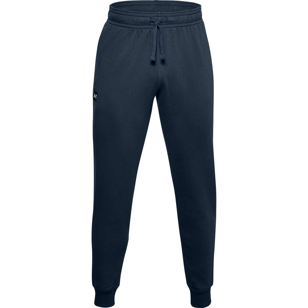Under Armour mens Rival Fleece Joggers , Academy Blue (408)/Onyx White , Large