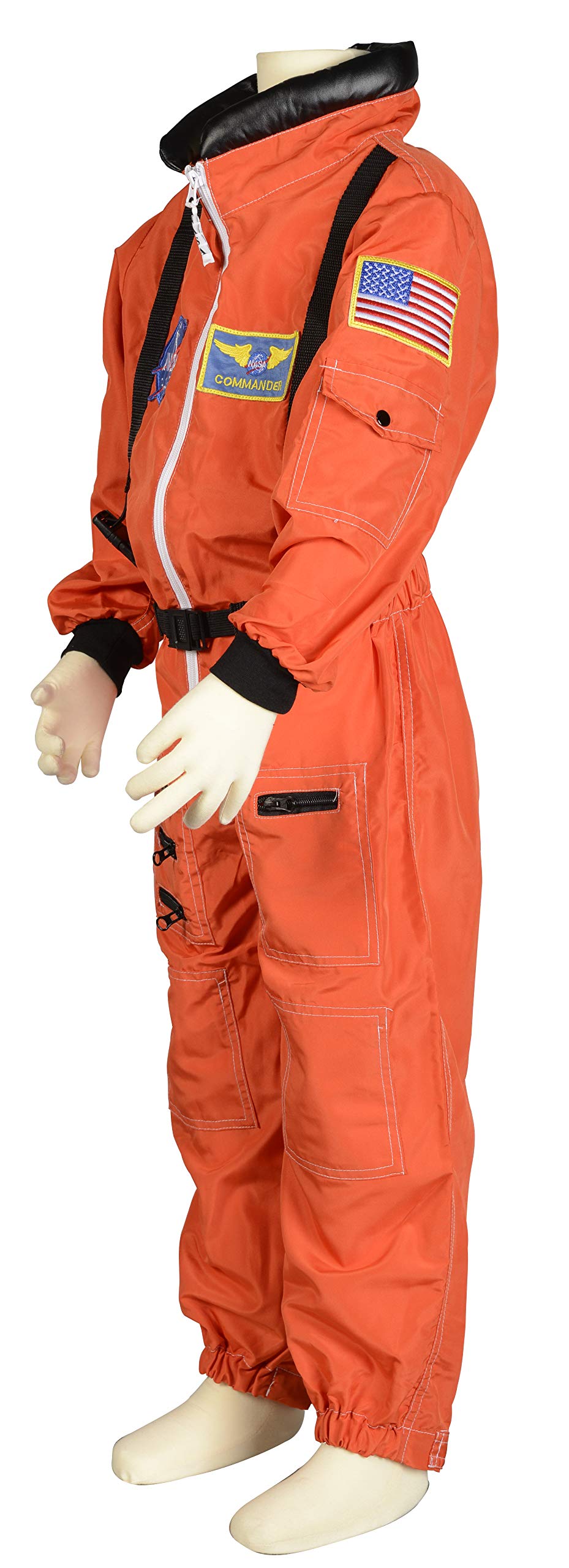 Aeromax ASO-68 Junior Astronaut Suit with Embroidered Cap size 6 8 orange