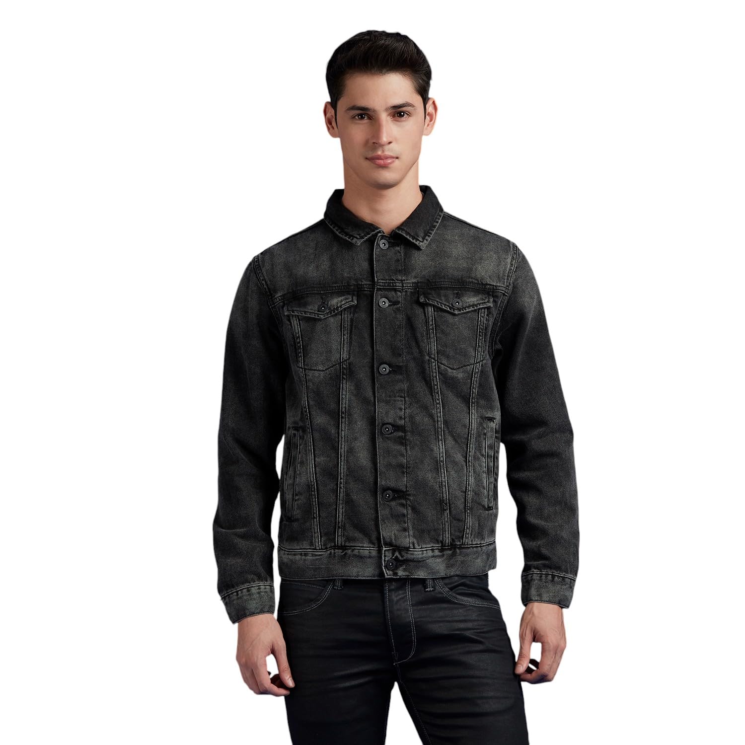 Black Full Sleeve Denim Jacket