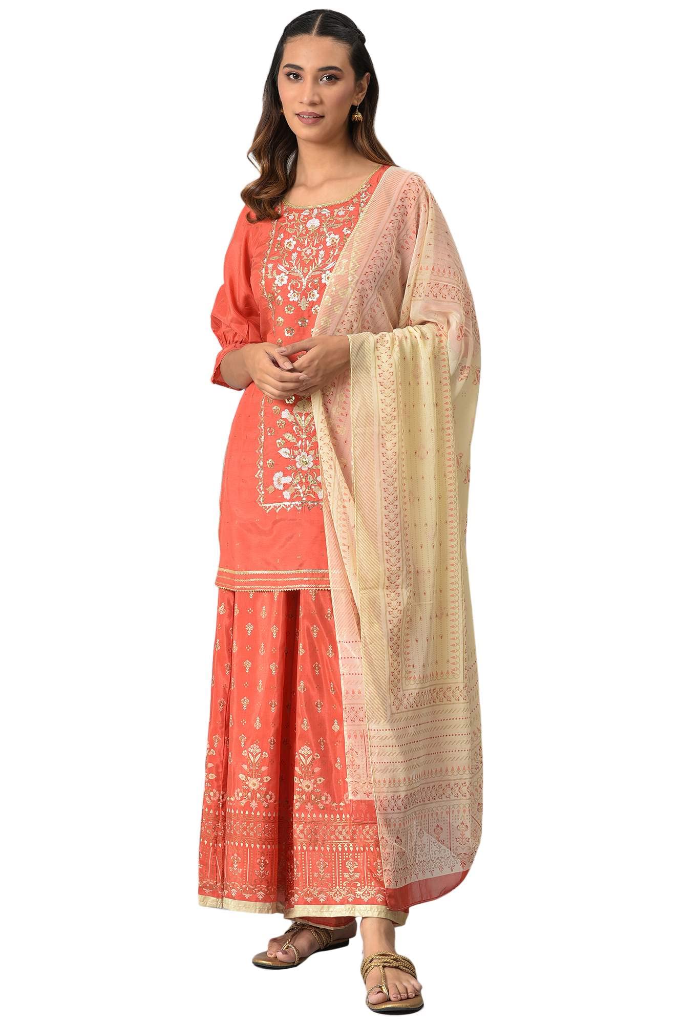 Aurelia WomenS Polyester Set (22Aud10501-504420_Peach