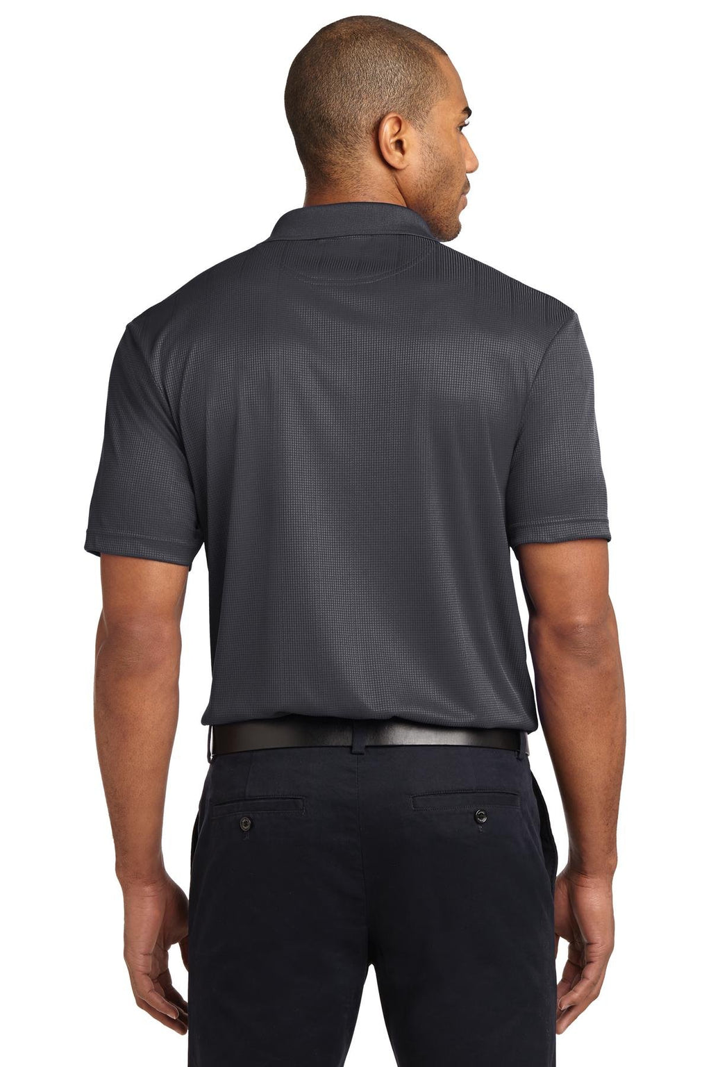 Port Authority Performance Fine Jacquard Polo L Grey Smoke