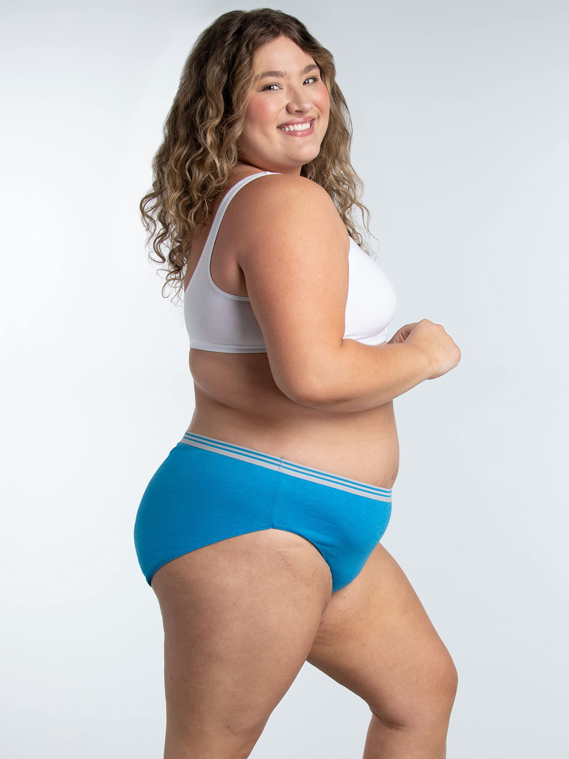 Fruit of the Loom Women's Eversoft Cotton Brief Underwear, Tag Free & Breathable. Assorted colours (Count of10, Pack of 1)