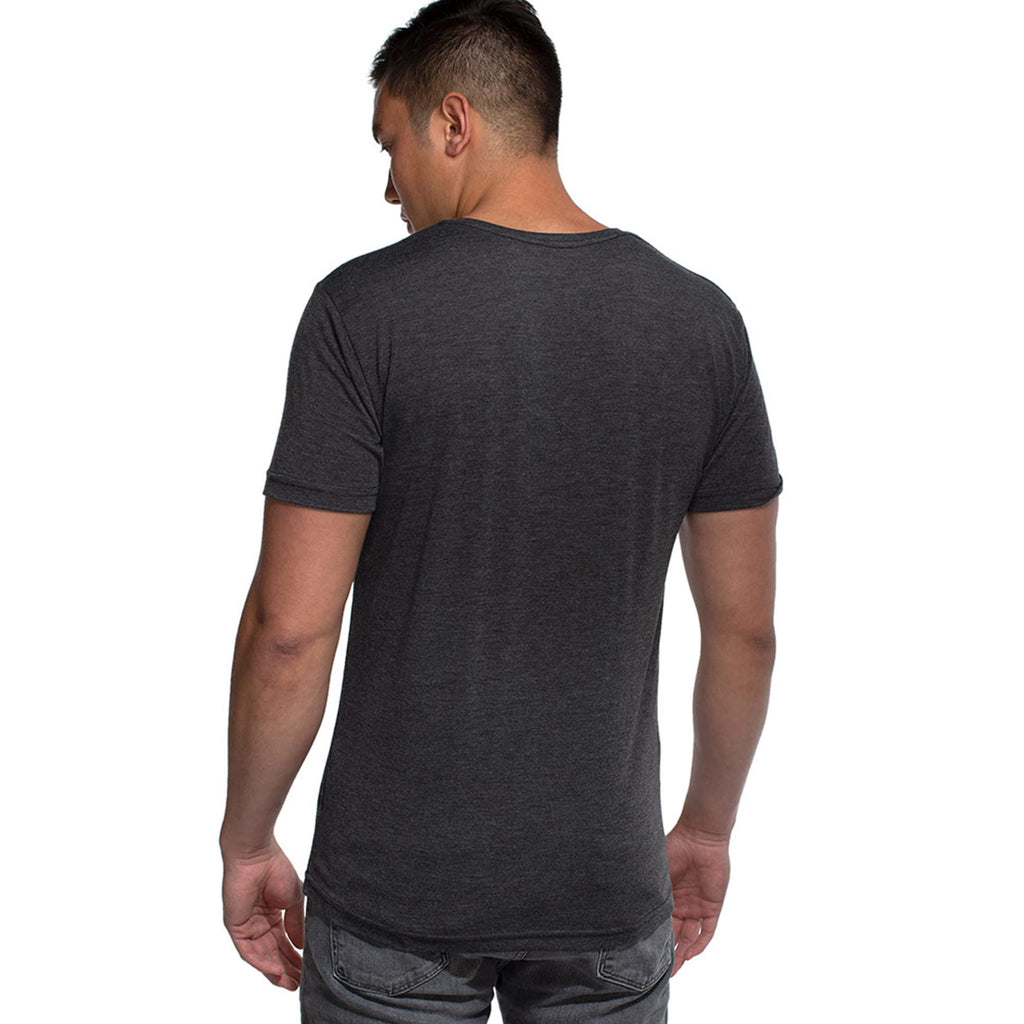 Bamboo V-Neck Tee - Charcoal Heather by Cariloha for Men - 1 Pc T-Shirt (M)