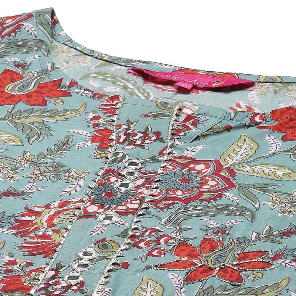 Anubhutee Women Ethnic Printed Kurta With Trousers