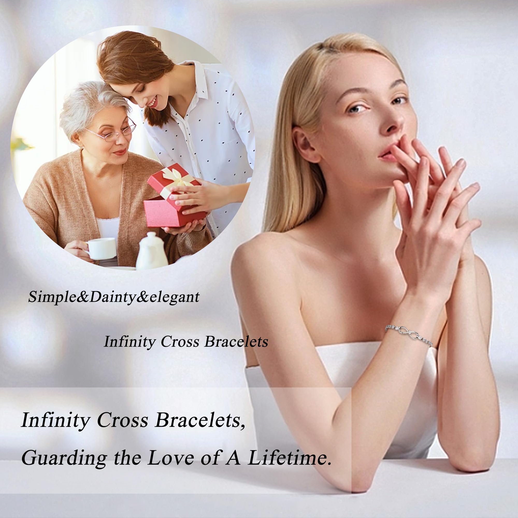 Godmother Proposal Gift Infinity Bracelets for Women Godmother Gifts for Her Cross Bracelet Birthday Religious Jewelry Easter Ba