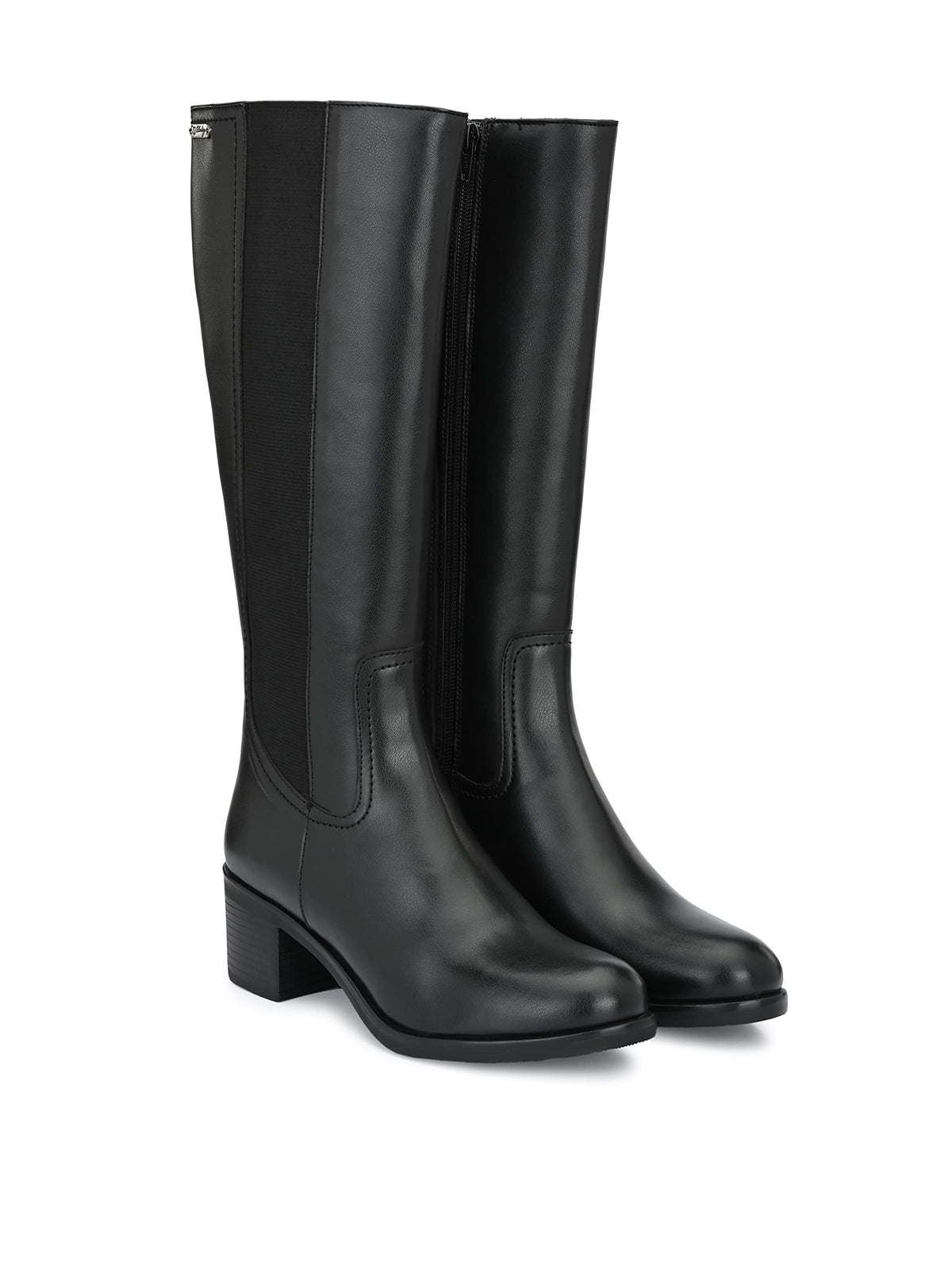Delize Womens Black Knee Boots 62235 3