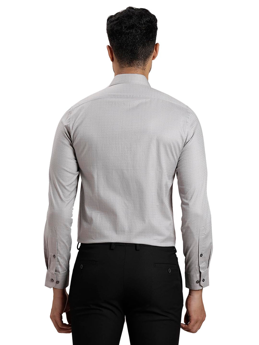Turtle Men 100% Cotton Slim Fit Grey Formal Shirt