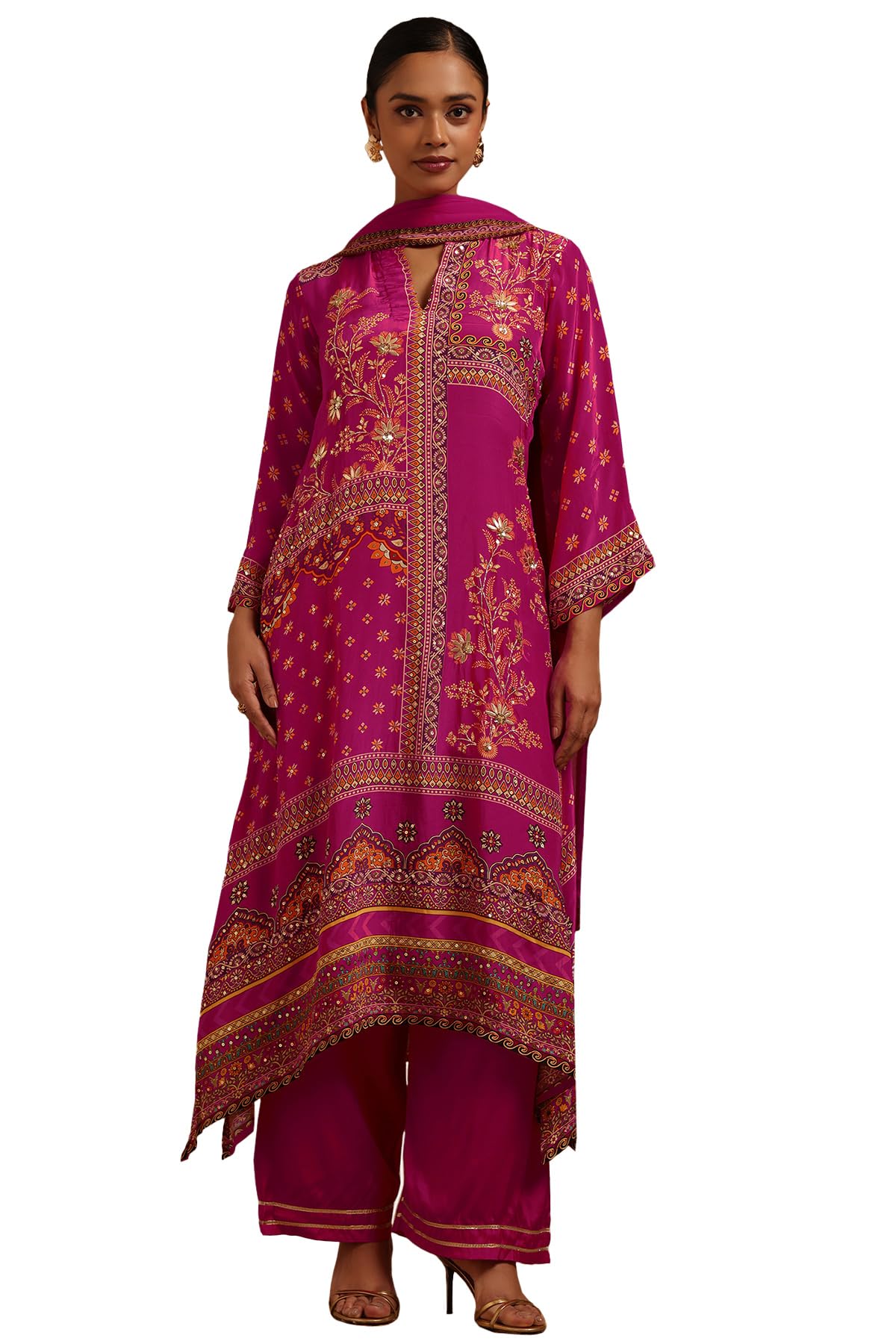 Soch Women Floral Printed Suit Set with Sequins