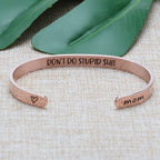 JoycuFF Christmas Gifts for Mom Mother Mommy Inspirational Cuff Bracelet Birthday Gifts for Mom Rose Gold Jewelry Mantra Mothers