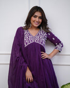 ANNI DESIGNER Women s Kurta with Trousers and Dupatta, Begani, Medium