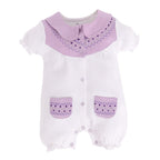 BabyGo Half Sleeves Baby Romper| 100% Cotton Rompers for New Born Baby| Baby Dress | Sleepsuit for Baby Girls| Onesies| 0-3M| 3-