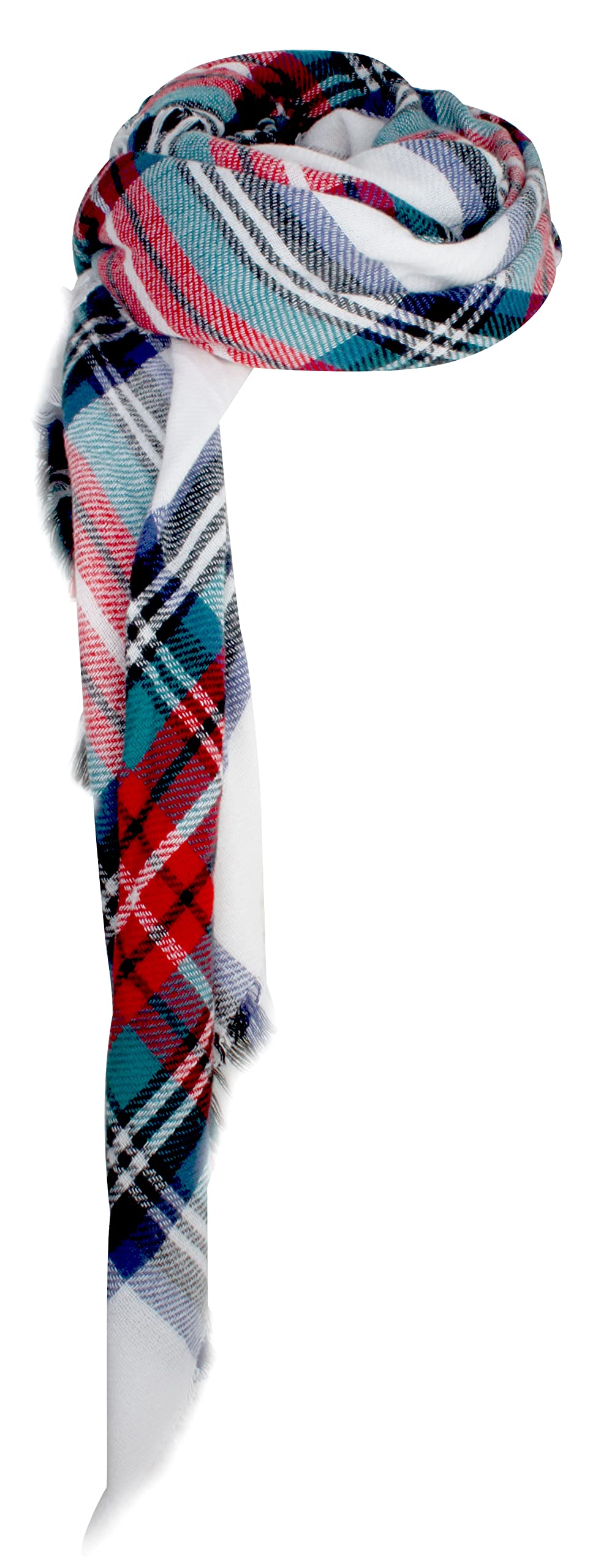 VIVIAN & VINCENT Fall Winter Scarf Classic Tassel Plaid Tartan Scarf for Women Warm Soft Chunky Large Blanket Wrap Shawl Scarves