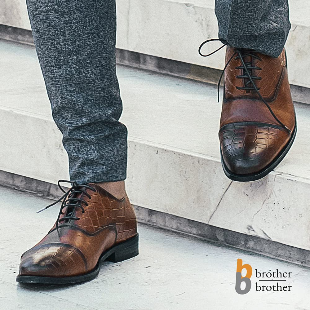 BB BROTHER BROTHER Dress Shoe Laces Black Shoelaces Round Waxed Cotton Oxford (3 Pairs) Thin Shoes Men 36