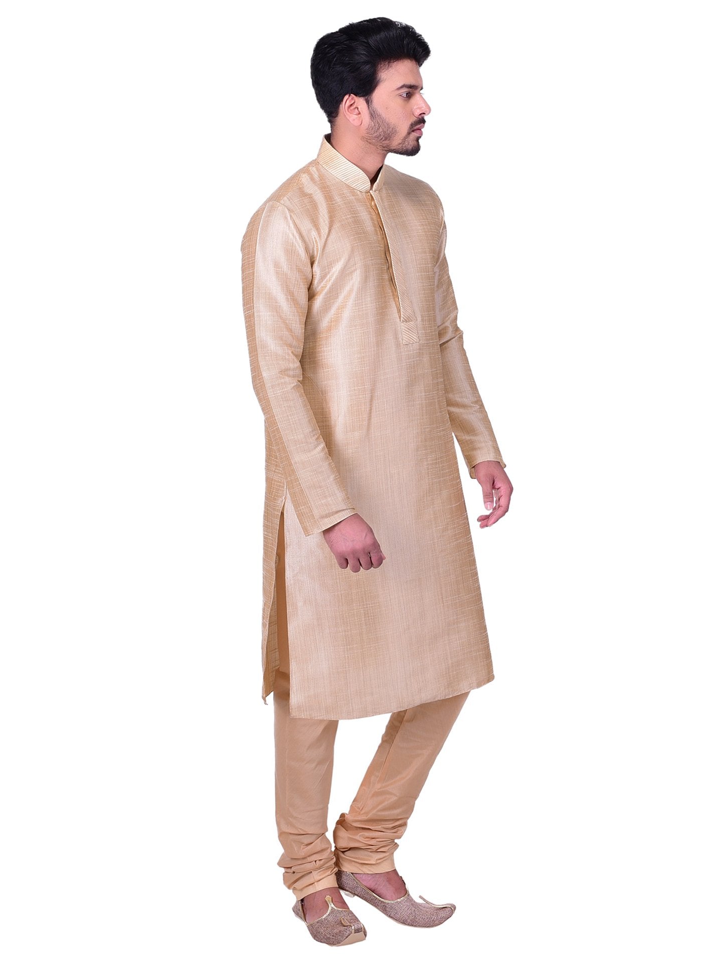 Manyavar Mens Solid Embroidered Kurta Set