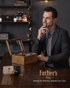 SONGMICS 8-Slot Watch Box, 2-Tier Watch Display Case with Large Glass Lid, Removable Watch Pillows, Velvet Lining, Jewelry Box,