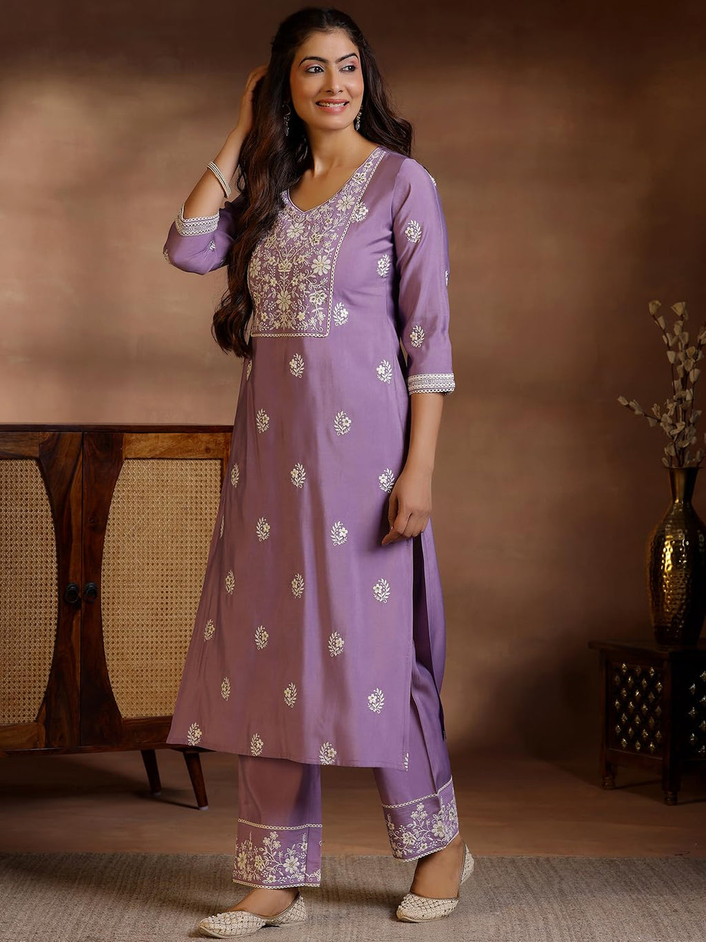 Libas WomenS Silk Blend Kurta Set (278270R
