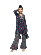 Libas WomenS Silk Blend Kurta Sets (34656_Navy Blue