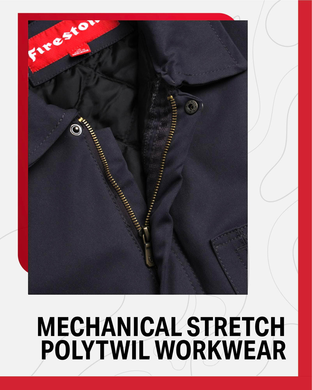 Firestone Men's Coveralls - Water Resistant Twill Long Sleeve Overall for Work Utility and Safety (Sizes: M-XXL, Runs Small), Si