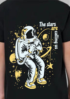 Uniplanet Store GirlS Cotton T Shirt With Round Neck Half Sleeves Graphic Printed Space Theme Regular Fit And Standard Length B