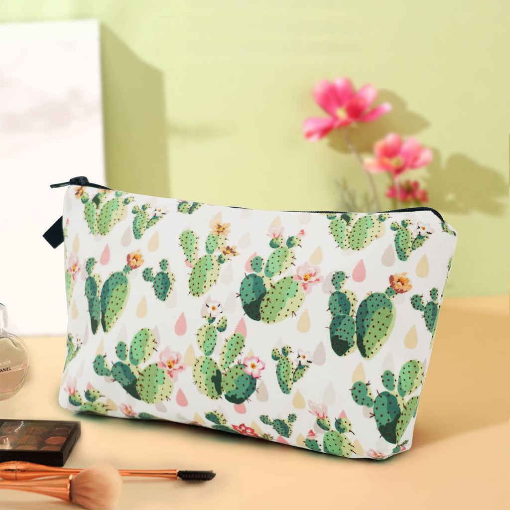 Cosmetic Bags for Women Small Cute Lovely Succulent Cactus Makeup Bag for Purse Travel Toiletry Bag Accessories Organizer Zipper