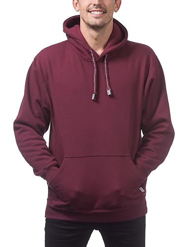 Pro Club Men's Heavyweight Pullover Hoodie (13oz), 2X-Large, Maroon
