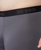 32 DEGREES COOL Mens 4-PACK Active Mesh Quick Dry Performance Boxer Brief, 2 Black/2 Charcoal, X-Large