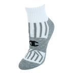 Champion womens Double Dry 6-pair Pack Performance Ankle Socks, White/Blue Stripes, Shoe Size 5-9 US