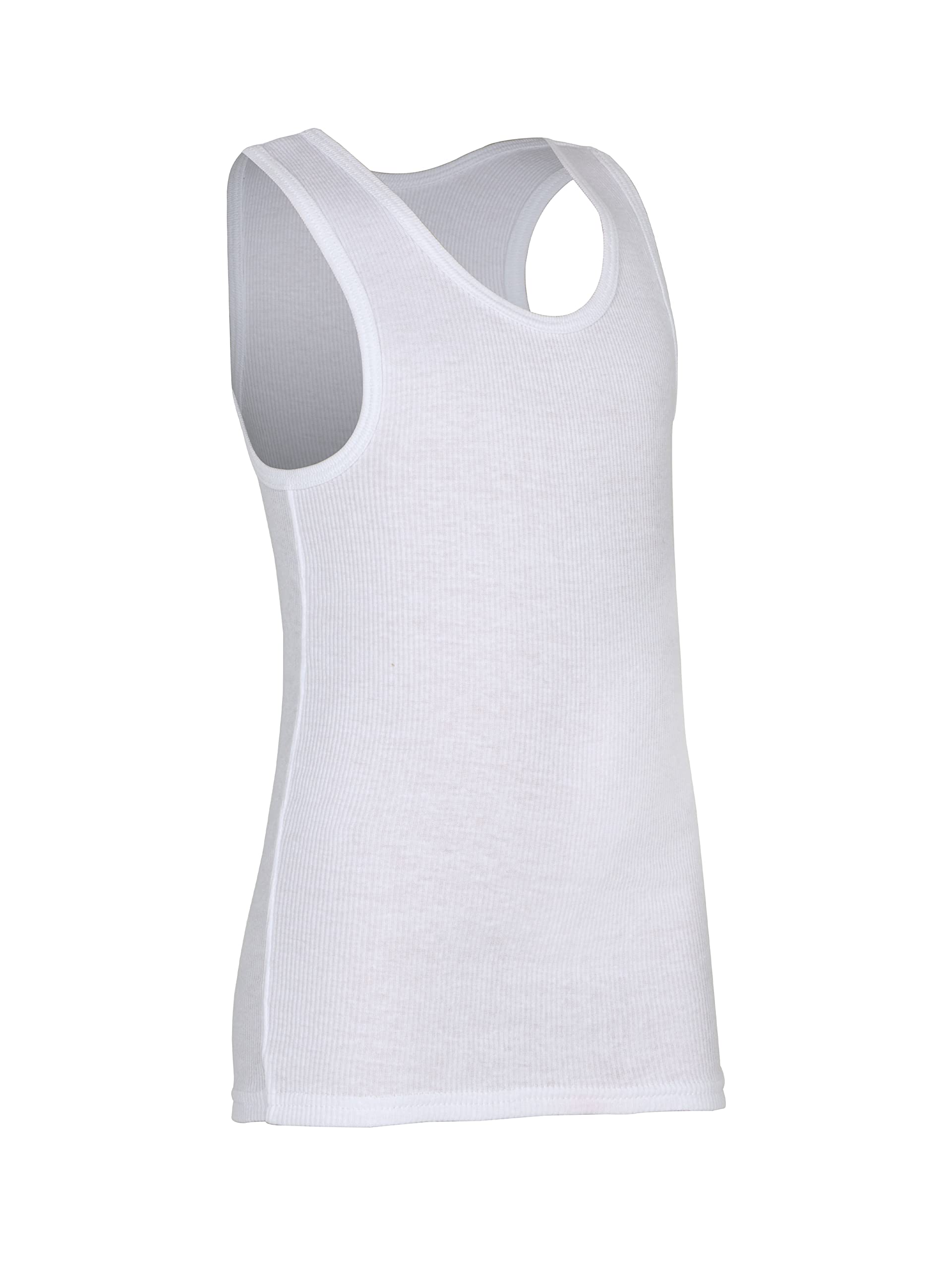 Fruit of the Loom Boys' Cotton Tank Top Undershirt (Multipack), Boys - 10 Pack - White, Large
