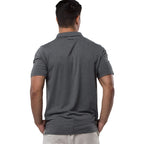 Bamboo Performance Jersey Polo T-Shirt - Carbon Heather by Cariloha for Men - 1 Pc T-Shirt (M)