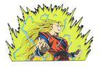 sOne LLC, Dragon Ball Z 5.5 Inch Magnetic Pin Super Saiyan Goku, Yellow
