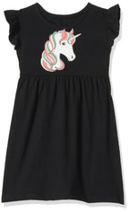 T2F Girls Cotton Printed Regular Fit Casual Dress