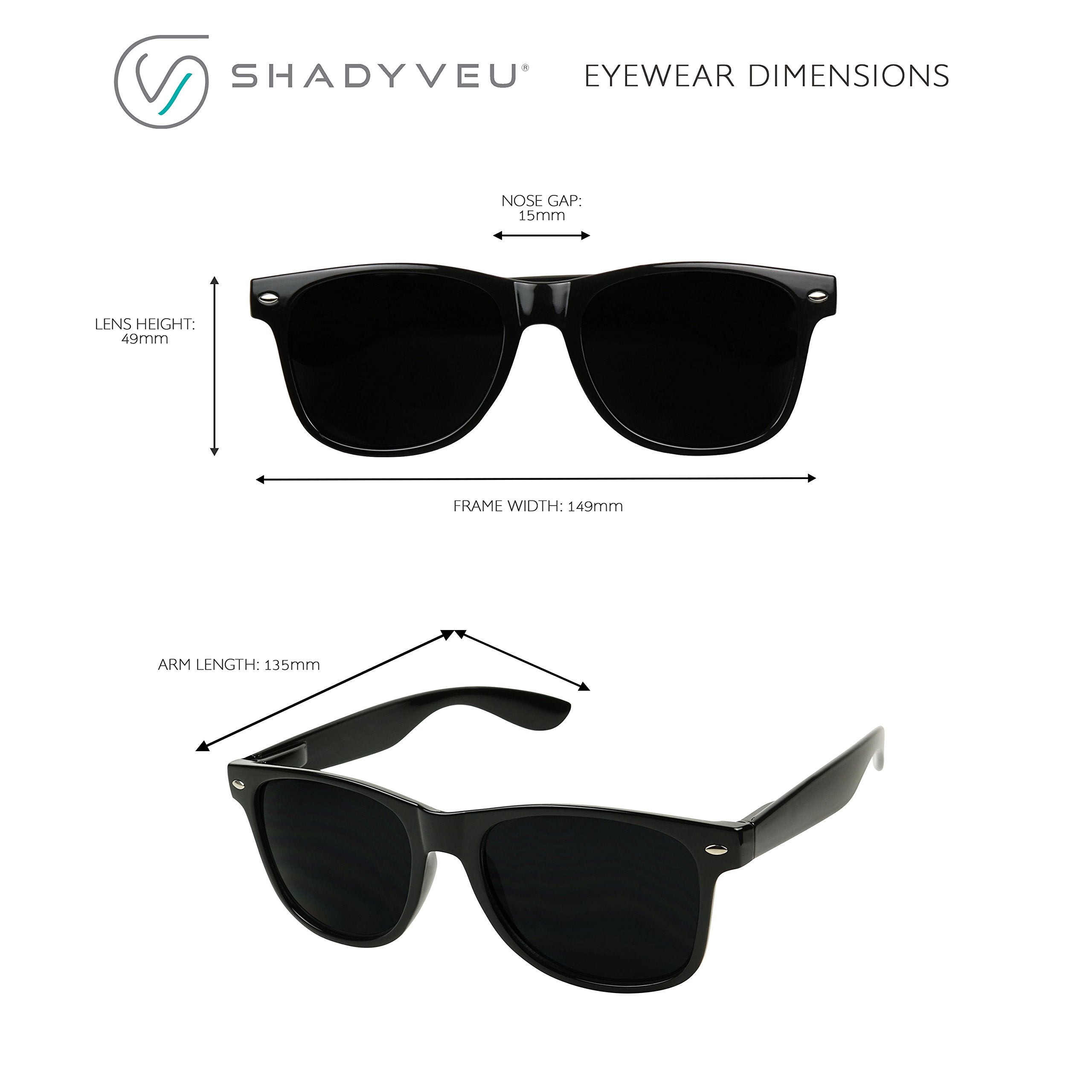 ShadyVEU Super Dark Black Sunglasses for Light Sensitive Eyes Black Shades 100% UVA & UVB Protection | Great For Beach & Sunny D