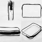 Tbestmax 10 Pack Clear Cosmetic Bags Makeup Bags Portable Waterproof TSA Approved Travel Toiletry Bags Large Organizer