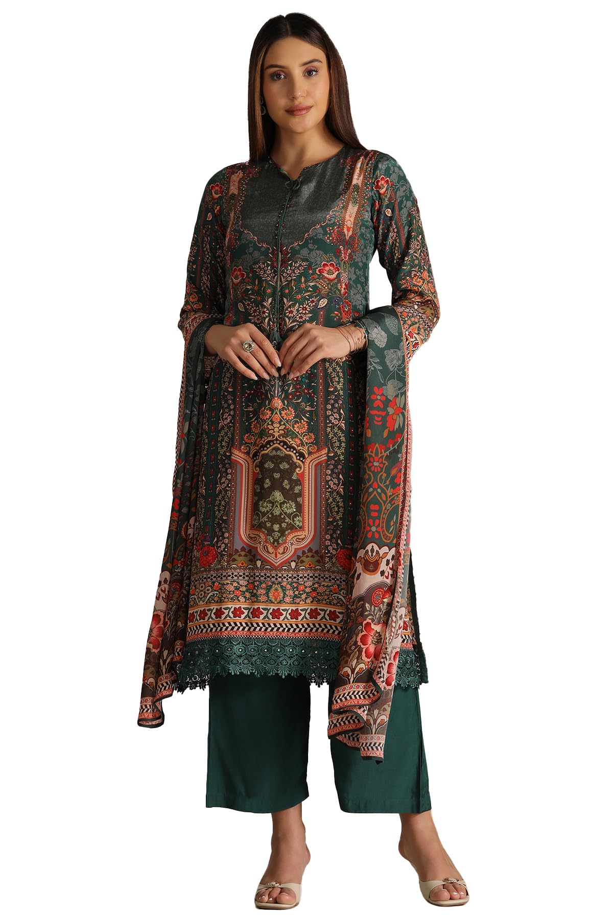 Soch Women Ethnic Motifs Suit Set with Work