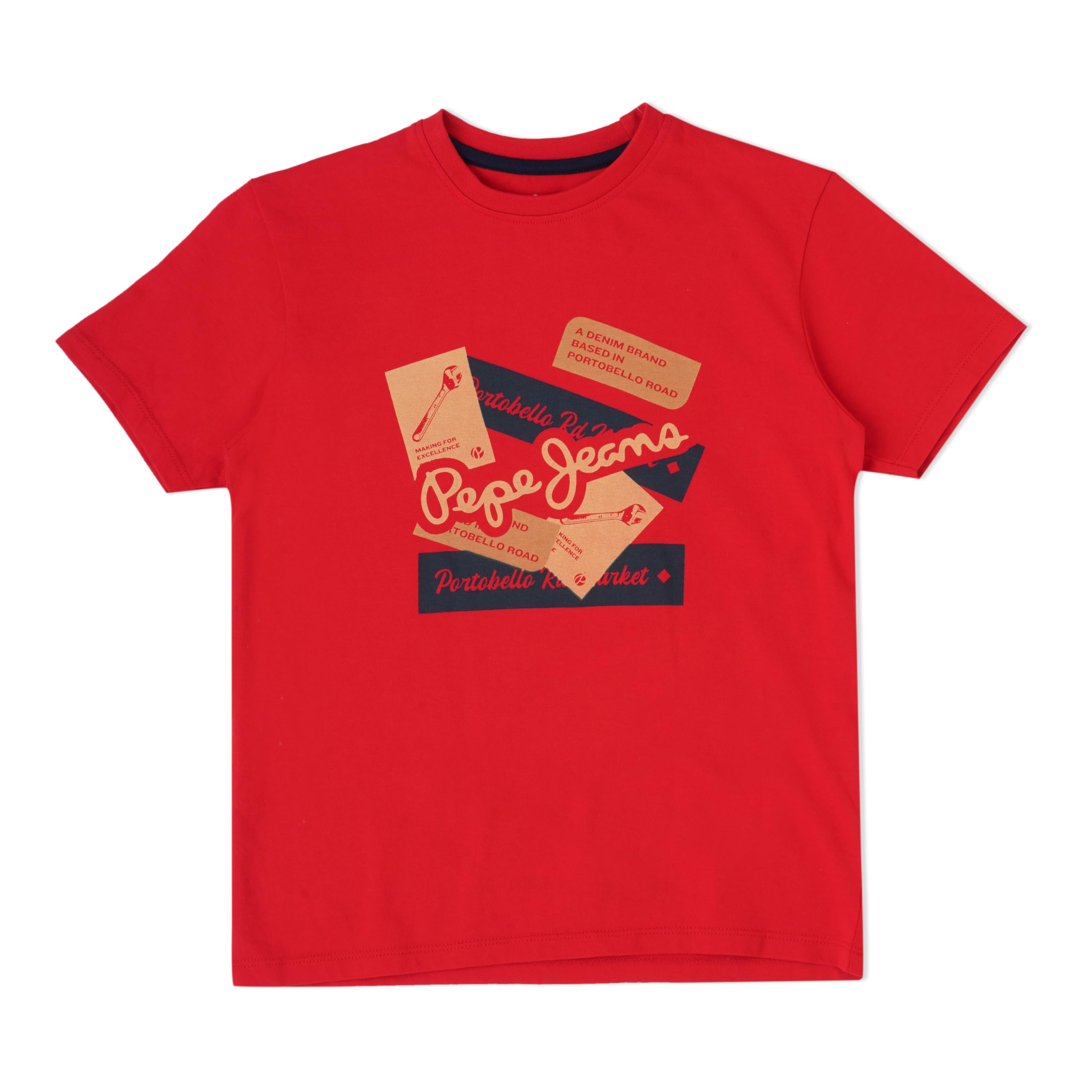 Pepe Jeans BoyS Regular Fit T-Shirt (Pb50364825512_Red