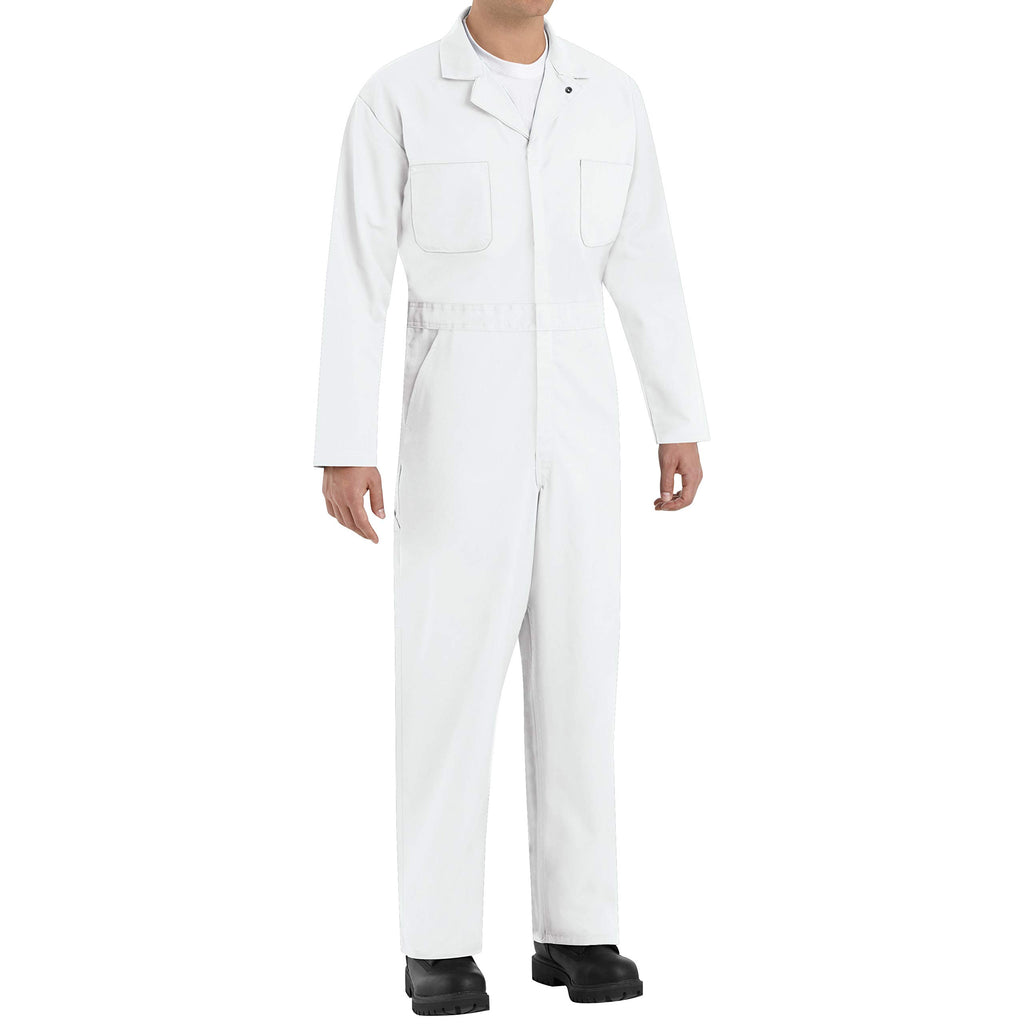 Red Kap Men's Twill Action Back Coverall, White, Small