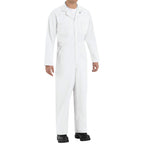 Red Kap Men's Twill Action Back Coverall, White, Small
